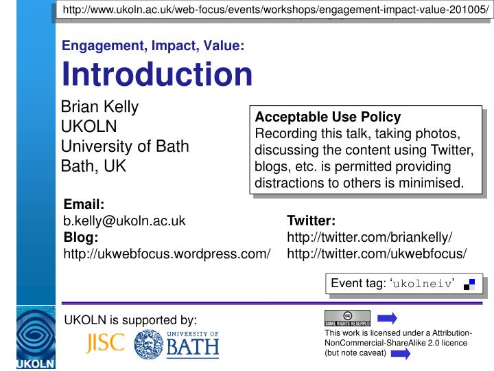 engagement impact value introduction