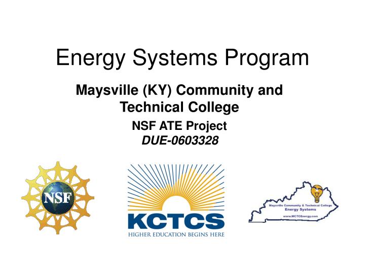 energy systems program