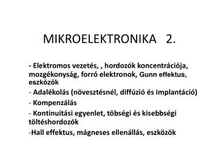 mikroelektronika 2