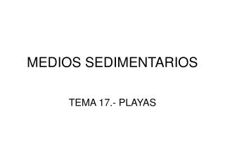 medios sedimentarios