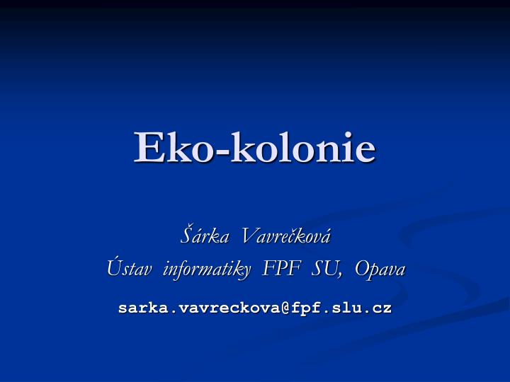 eko kolonie