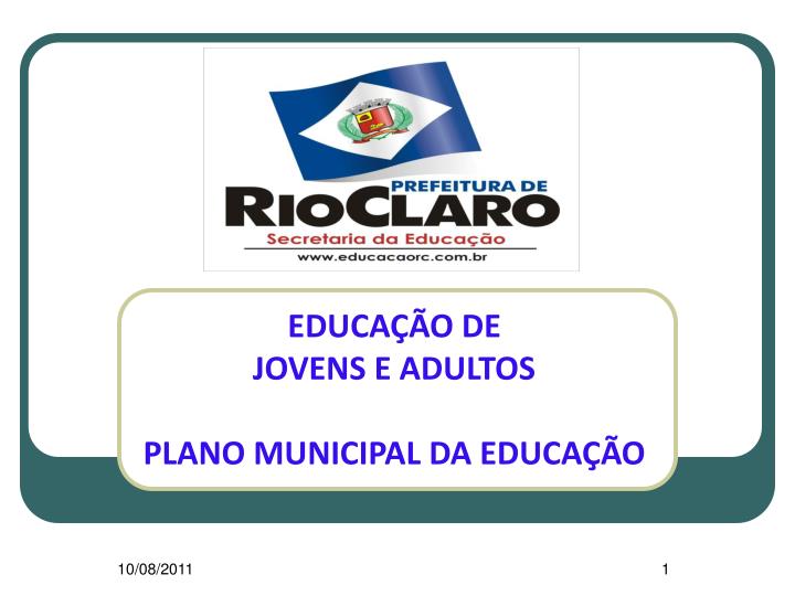 educa o de jovens e adultos plano municipal da educa o