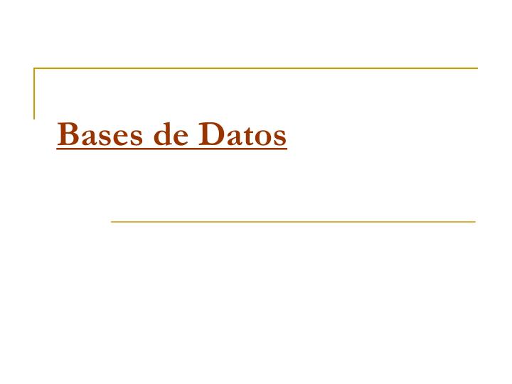 bases de datos