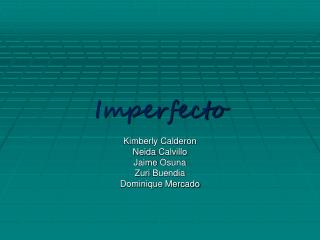 imperfecto