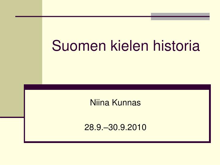 suomen kielen historia