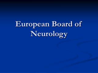 european board of neurology