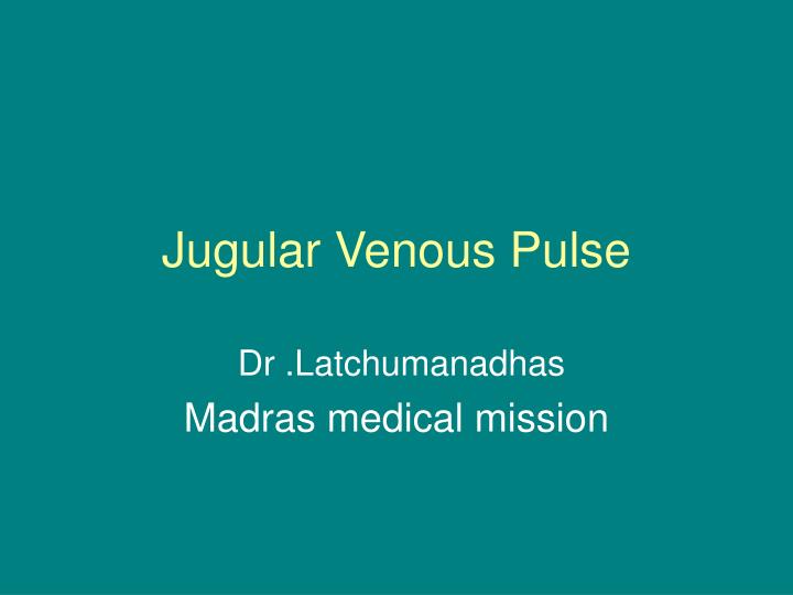 jugular venous pulse