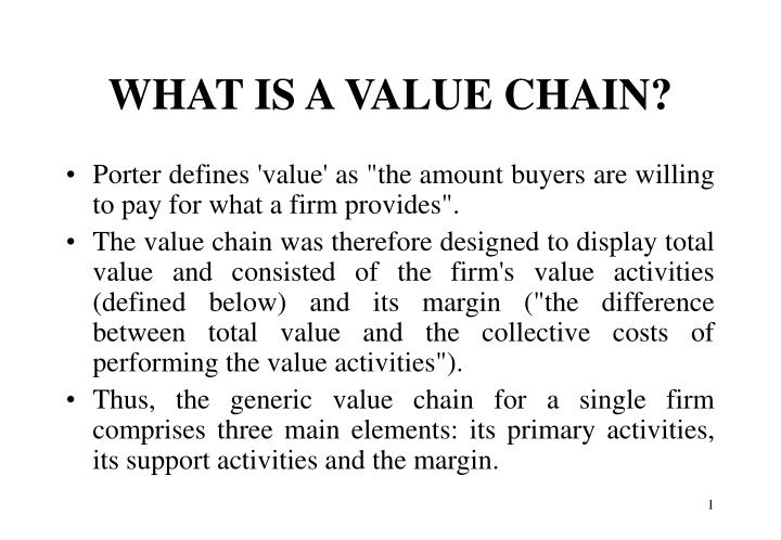 what is a value chain
