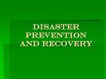 Disaster Prevention and Recovery