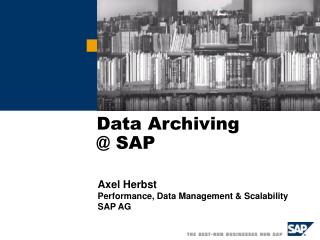 Data Archiving @ SAP