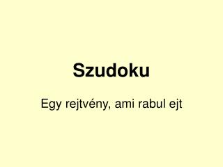 szudoku