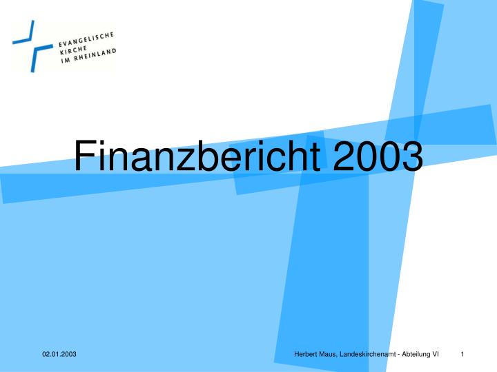 finanzbericht 2003