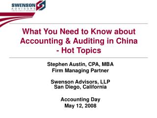 What You Need to Know about Accounting &amp; Auditing in China - Hot Topics