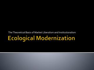 Ecological Modernization