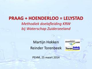 PRAAG + HOENDERLOO = LELYSTAD Methodiek doelafleiding KRW bij Waterschap Zuiderzeeland