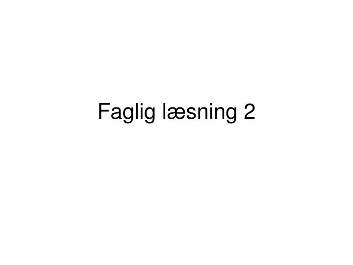 faglig l sning 2