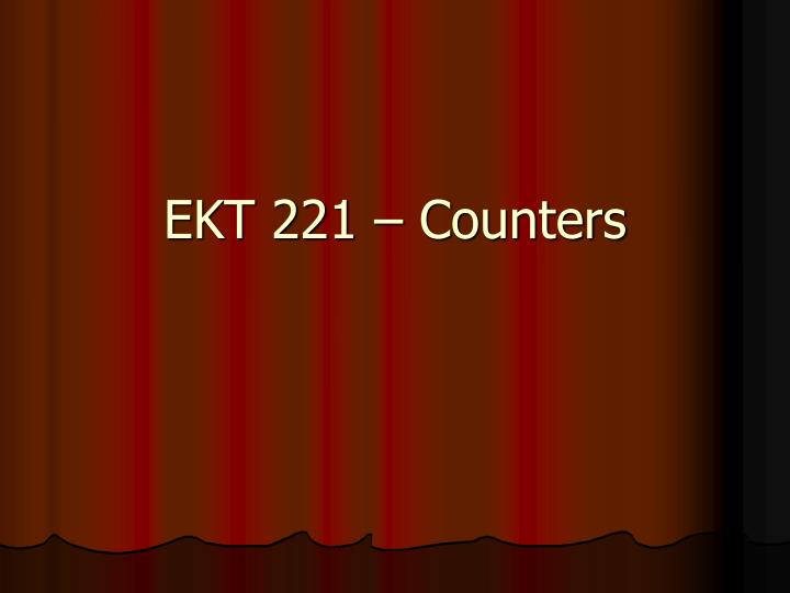 ekt 221 counters