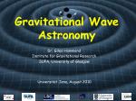 Gravitational Wave Astronomy - slide 1