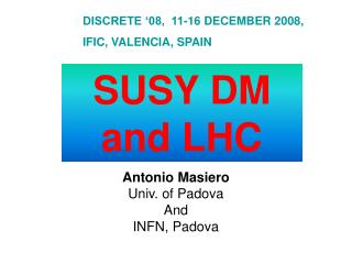 SUSY DM and LHC