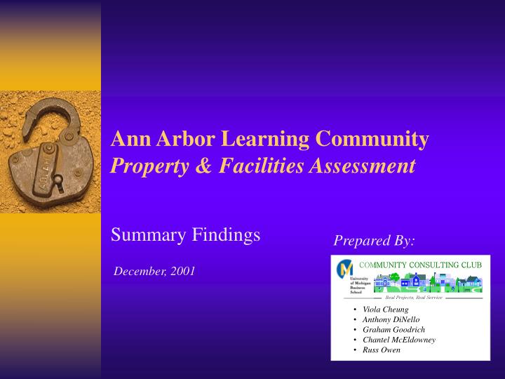 ann arbor learning community property facilities assessment