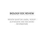 BIOLOGY EOC REVIEW - slide 1