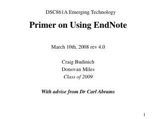 DSC861A Emerging Technology