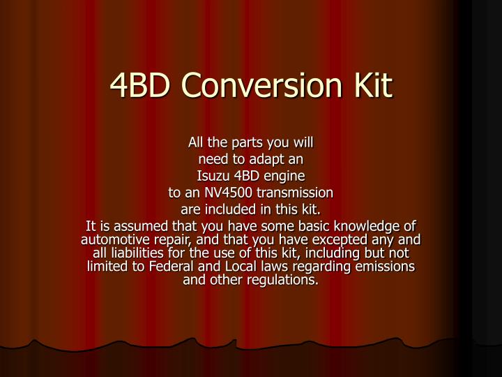 4bd conversion kit