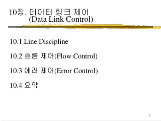 10 ? . ??? ?? ?? (Data Link Control)