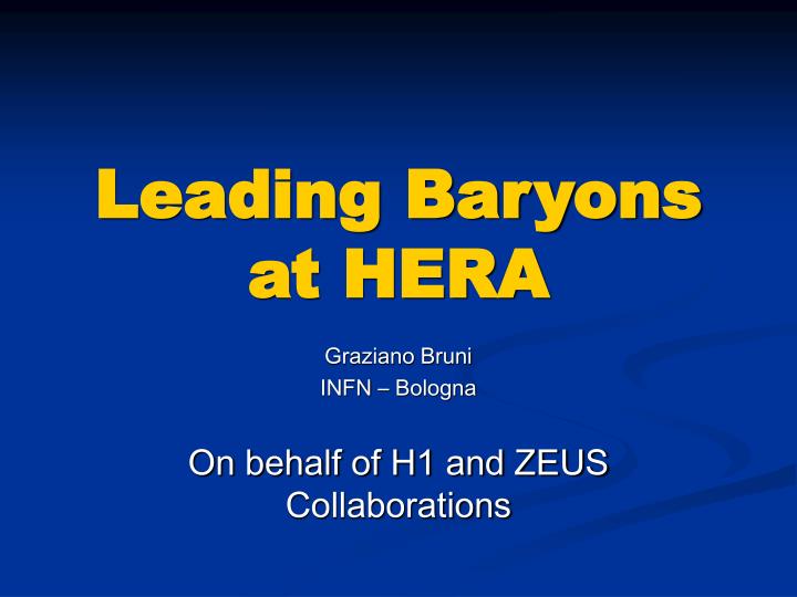 leading baryons at hera