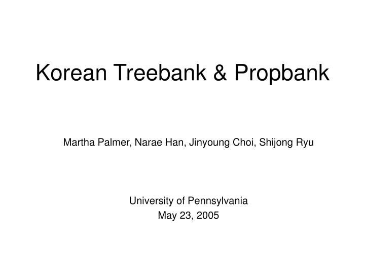 korean treebank propbank