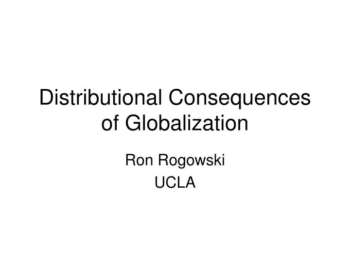 distributional consequences of globalization