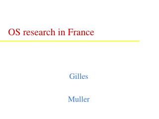 OS research in France