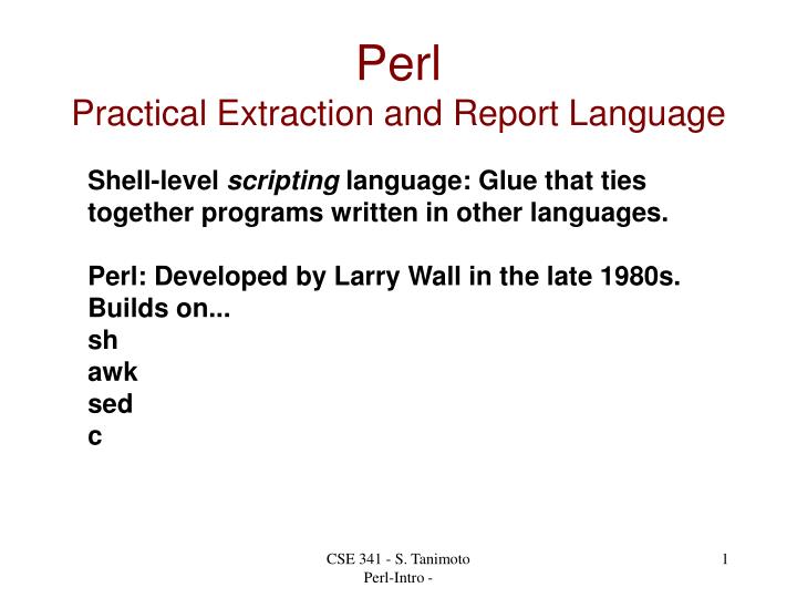 perl practical extraction and report language