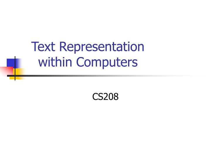 text representation within computers