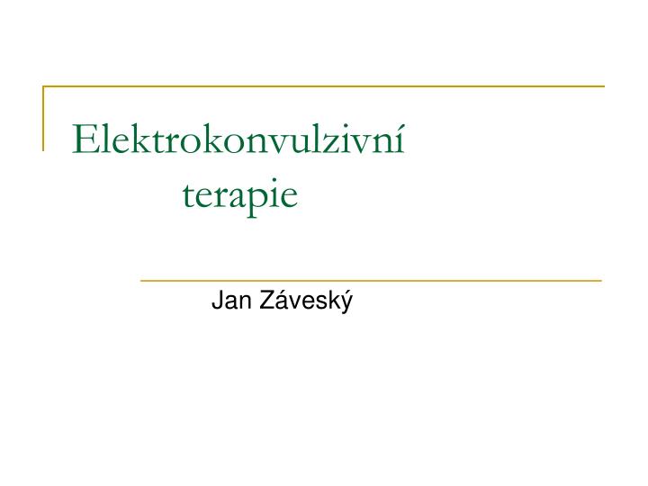 elektrokonvulzivn terapie