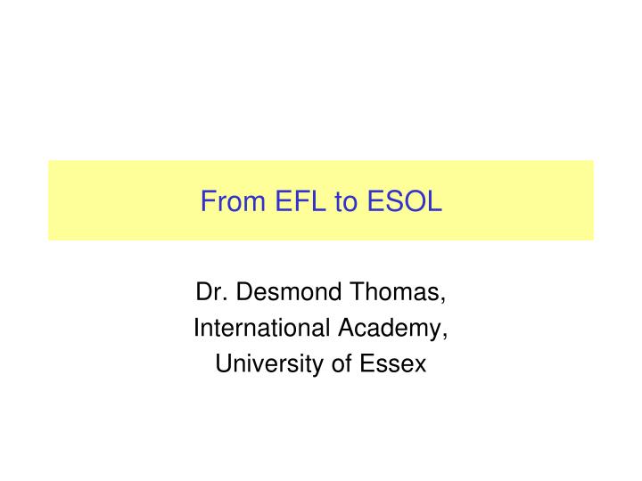 from efl to esol