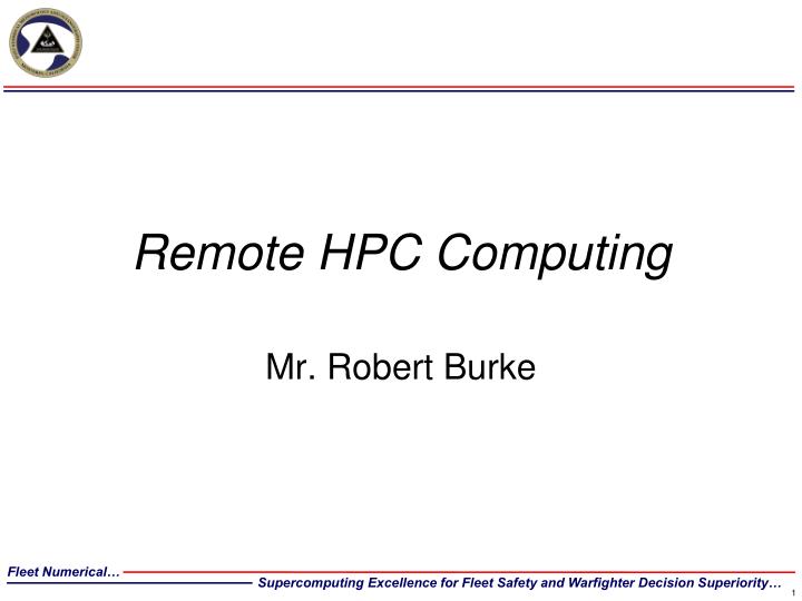 remote hpc computing