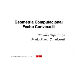 geometria computacional fecho convexo ii
