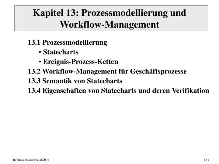 kapitel 13 prozessmodellierung und workflow management