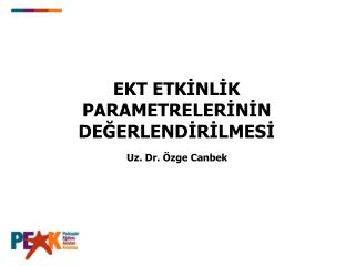 ekt etk nl k parametreler n n de erlend r lmes