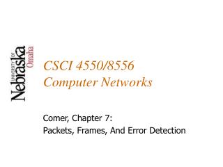 CSCI 4550/8556 Computer Networks