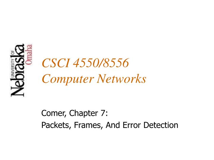 csci 4550 8556 computer networks