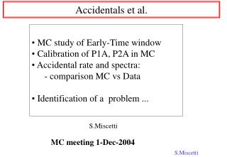 Accidentals et al.