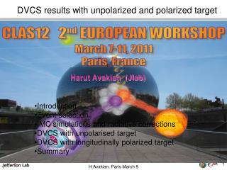 DVCS results with unpolarized and polarized target