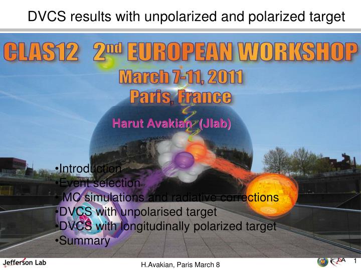 dvcs results with unpolarized and polarized target