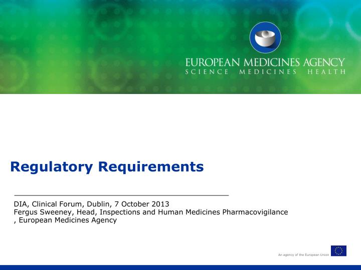 regulatory requirements