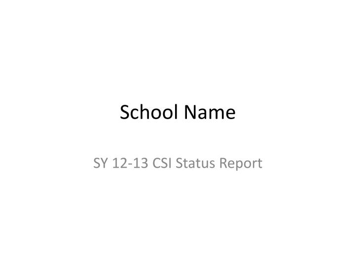 school name