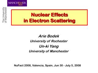 Nuclear Effects in Electron Scattering