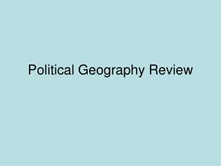 Political Geography Review