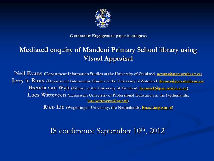 is conference september 10 th 2012